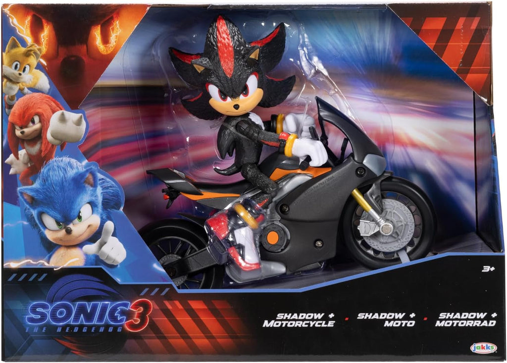 Sonic 3 The Movie Shadow Figure, 15 Cm, Movable, Inclusiv Shadow Mobile de la Jakks Pacific, Acoustic, Negru Action figures Naty Shop