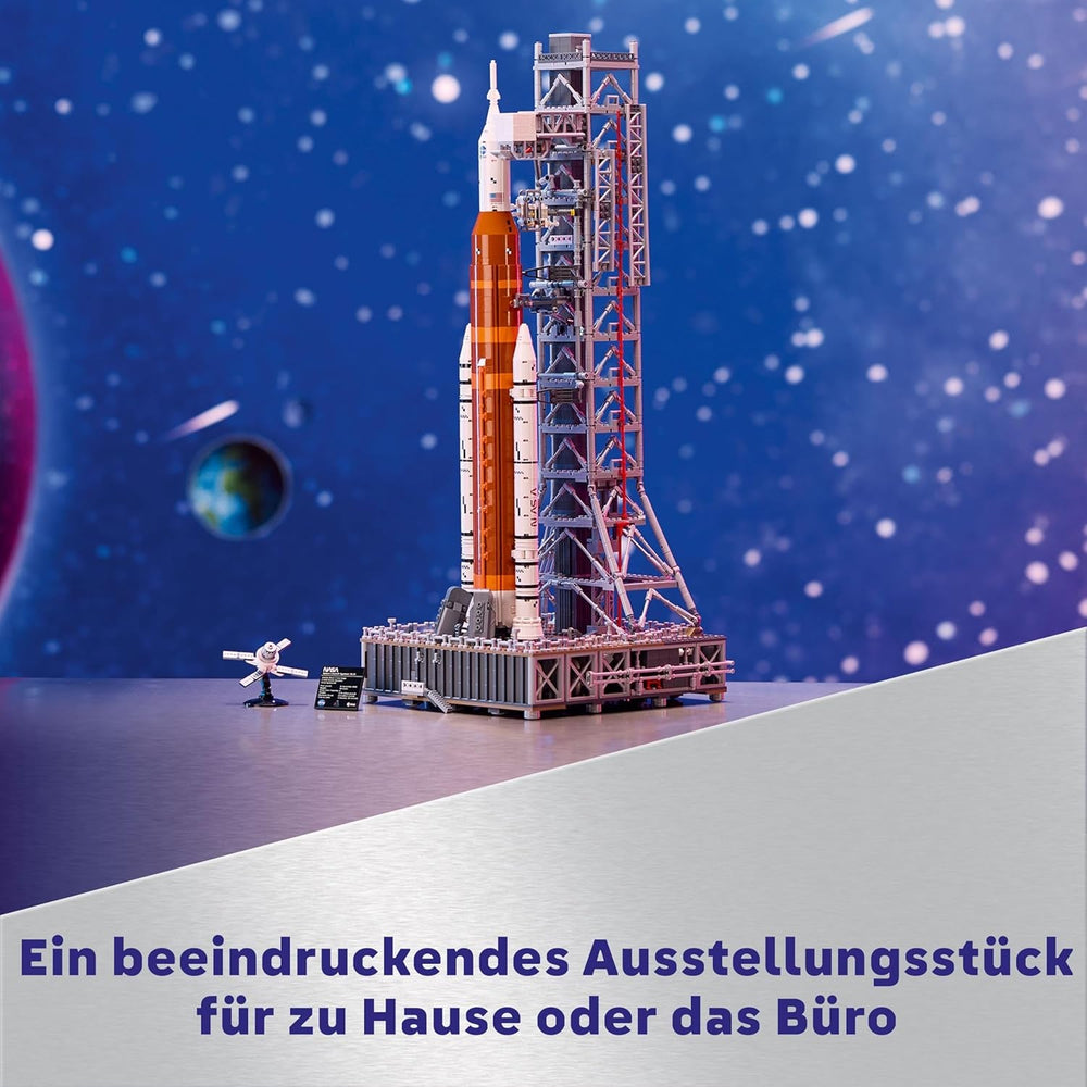 LEGO Icons NASA Artemis Startrampe, Geschenk, Dekoration fürs Wohnzimmer oder Büro, Bauset für Erwachsene, mit Orion-Raumkapsel und Startrampe, Sammlerstück 10341