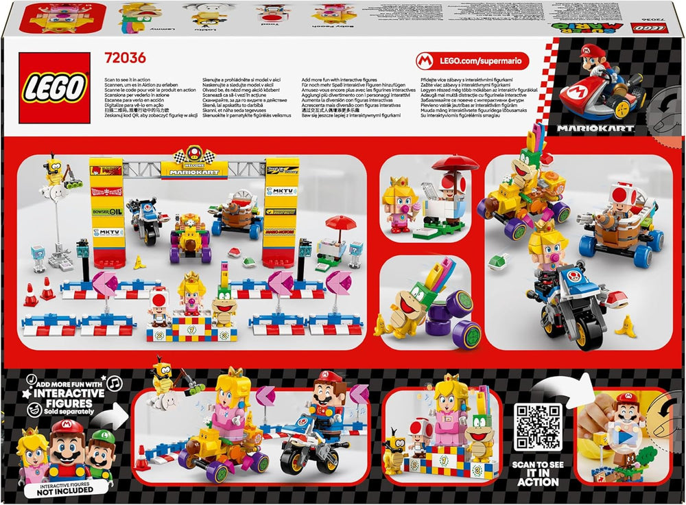 LEGO Super Mario: Mario Kart - Baby Peach & Grand Prix Set, Figuri Nintendo - Toad, Lakitu, Baby Peach și Lemmy, Cadou pentru băieți, fete și gameri de la 8 ani, Jucărie de aventură 72036 Seturi de constructie Besuche den LEGO-Store