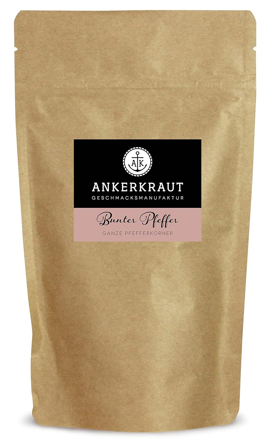 Ankerkraut Bunter Pfeffer, ganze Pfefferkörner für die Pfeffermühle, 150g im Beutel
