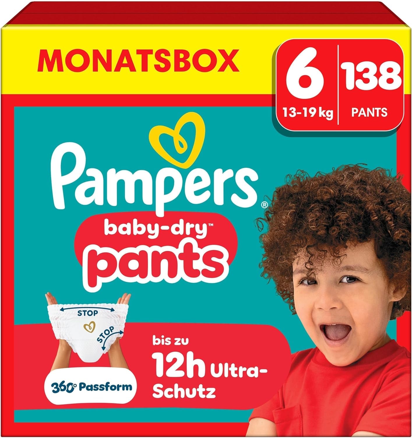 Pampers Baby-Dry Pants Größe 5, 160 Stück, 11kg-17kg, 360° auslaufsichere Passform für Tag und Nacht
