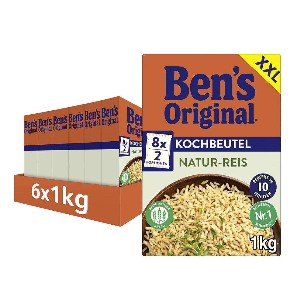 Orez natural BEN'S ORIGINAL™ în pungă, 9 x 500 g