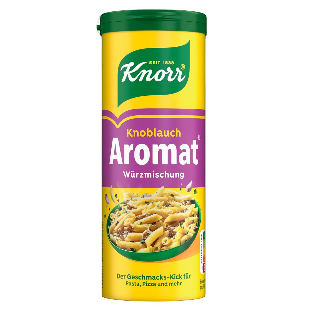 Knorr Würzmischung Knoblauch Aromat für schnelle Gerichte zum Würzen und Verfeinern von Pasta, Pizza, Gemüse und mehr 90 g