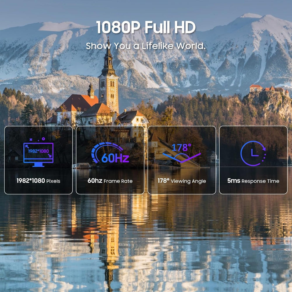 SYLVOX Televizor inteligent Android de 27 de inci pentru autorulote, televizor de călătorie 1080P cu DVD player încorporat, televizor de 12V cu asistent Google, AC/DC, difuzoare HiFi, tuner triplu, HDMI USB, televizor pentru rulote