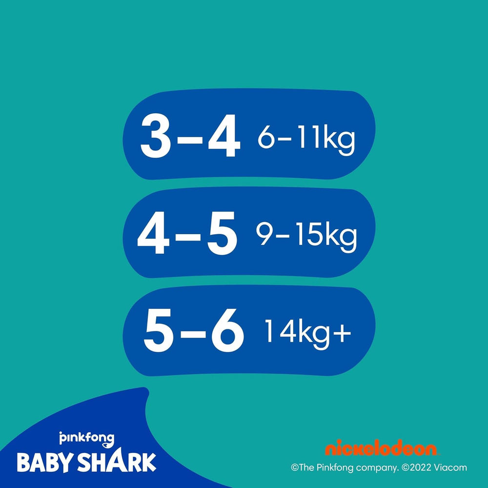 Scutece Pampers mărimea 5-6, Splashers Baby Shark Limited Edition, 10 bucăți, scutece de înot de unică folosință, pentru protecție sigură în apă