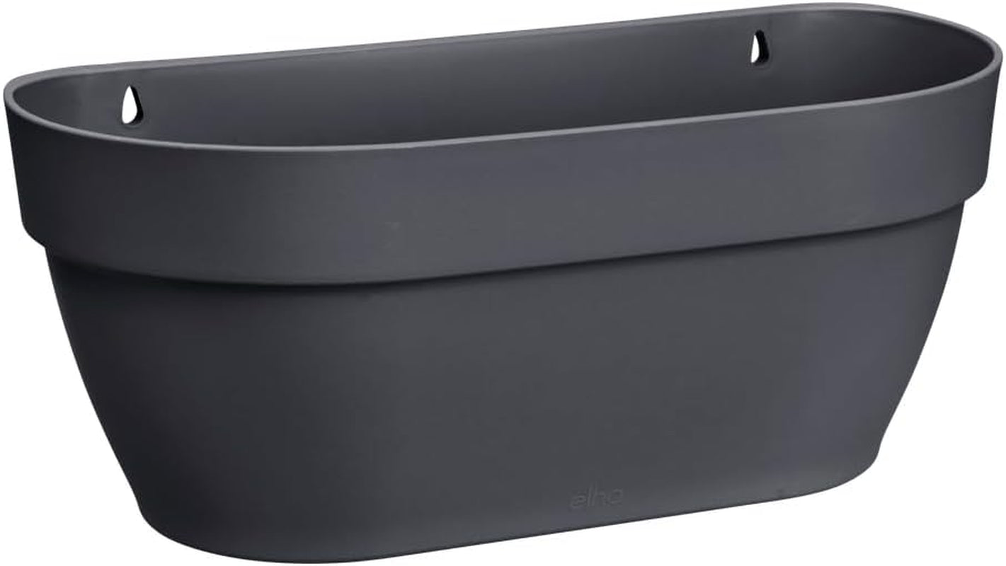 elho Vibia Campana Jardinieră de perete 35 - Jardinieră pentru balcon și utilizare în exterior - Ø 35,0 x H 14,8 cm - Negru/Antracit