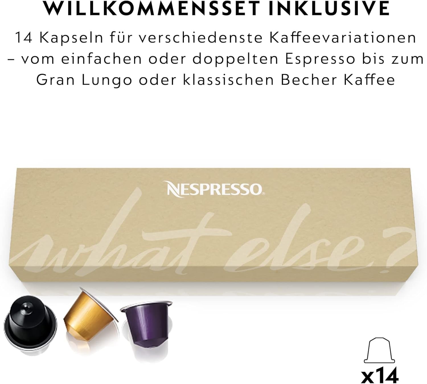 Espressor cu capsule Nespresso EN167.W Citiz, pompă de înaltă presiune și control ideal al temperaturii, fără Aeroccino (spumator de lapte), funcție de economisire a energiei, 1260 W, alb-crem, 37,4 x 11,9 x 25,5 cm
