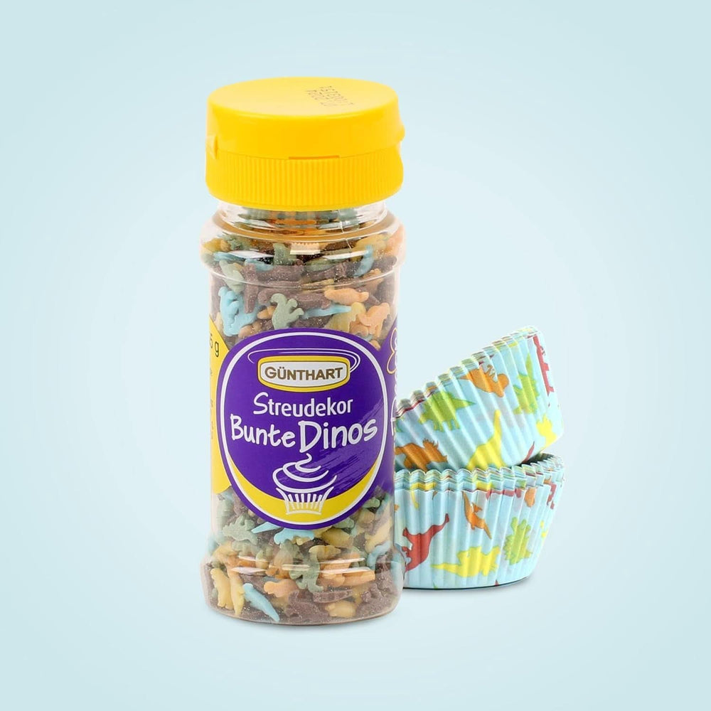 Set Günthart Dino, 55 grame + 50 chese briose din hartie Sprinkles Naty Shop