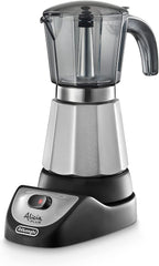 De'Longhi Alicia Plus EMKM6.B Oală Moka (rotativă la 360°, 550 W) Argintiu-Negru