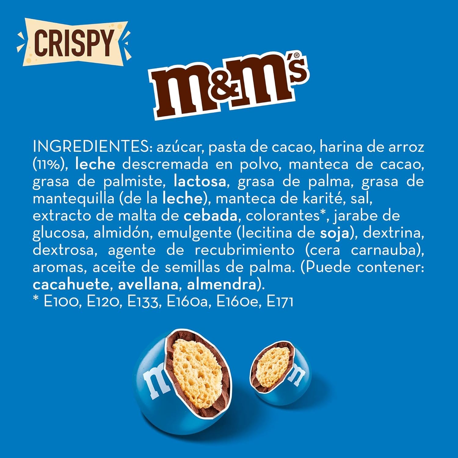 M&M'S Crispy, linte crocantă cu ciocolată și centru crocant, ciocolată, 1 pachet (1 x 340g) (pachet de 2)