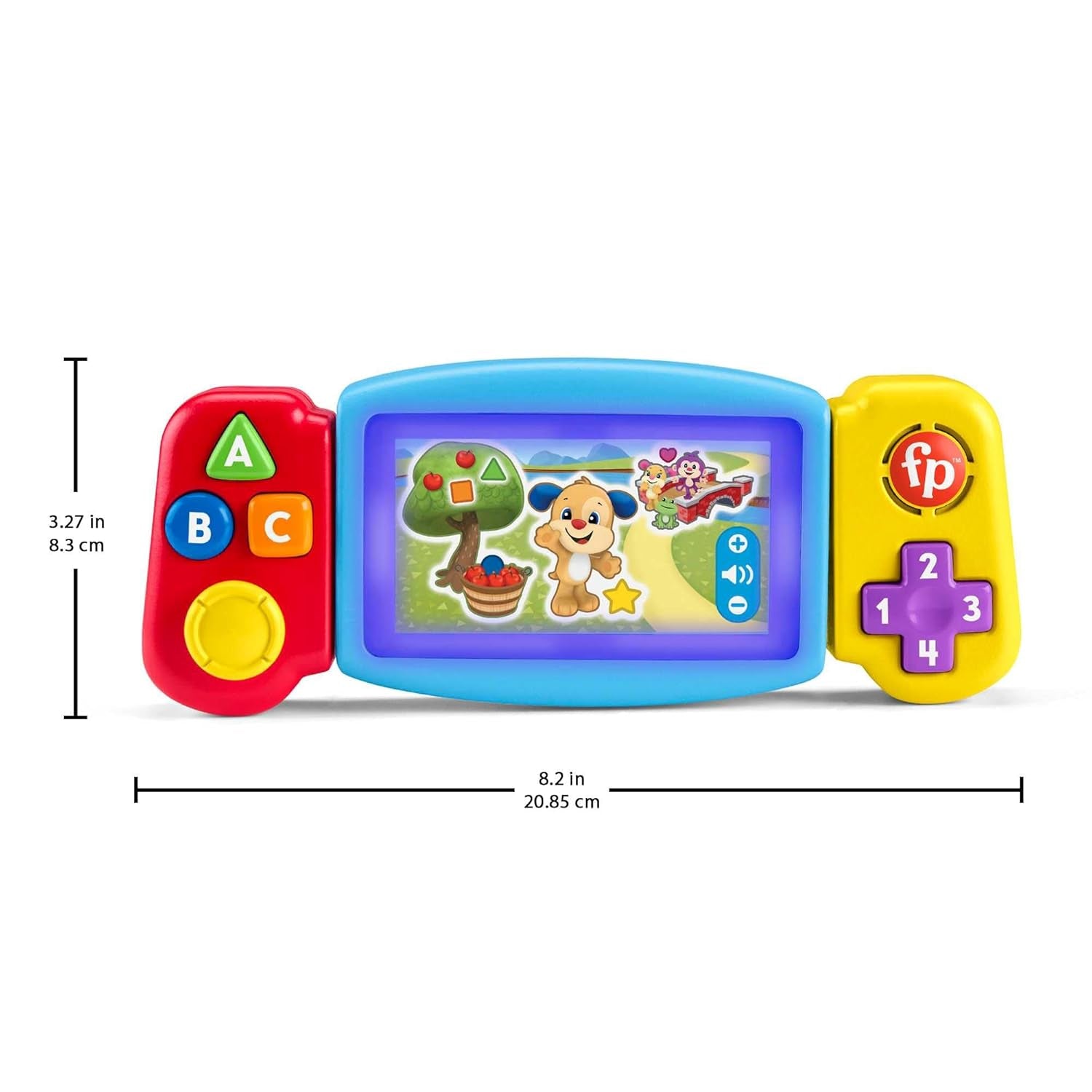 FISHER-PRICE consolă de joacă distractivă pentru învățare - jucărie pentru copii cu lumini, sunete și cântece de învățare, jucărie pentru abilități motorii fine, învățarea numerelor, culorilor și formelor, vorbește germană, de la 9 luni/ 1 an, HNL53 Jucarii Bebe Naty Shop