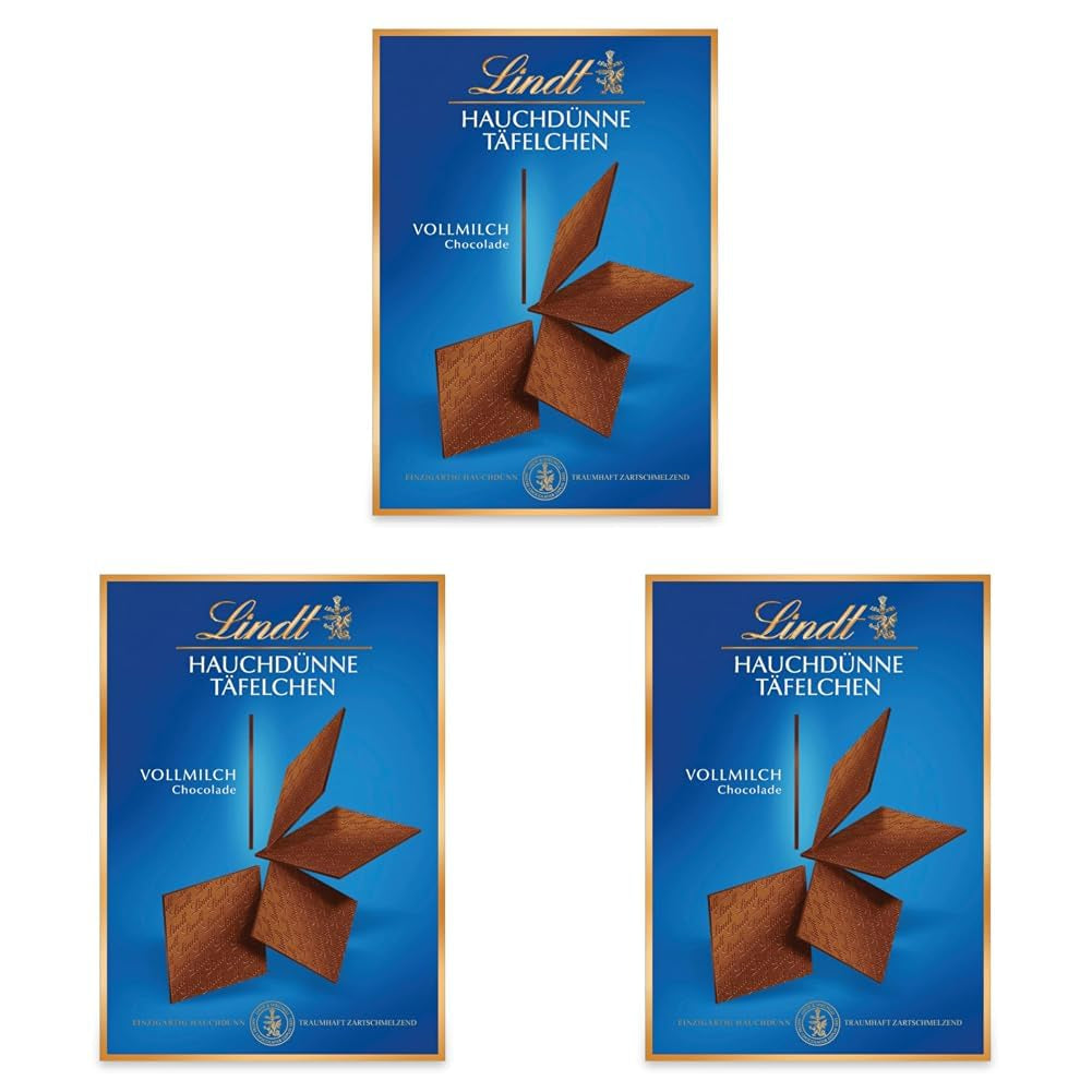Batoane de ciocolată neagră Lindt Chocolate Ultra-Thin | 125 g | Batoane ultra-subțiri din cea mai fină ciocolată neagră | Deosebit de subțiri și de fine | Cadou de ciocolată (1 pachet)