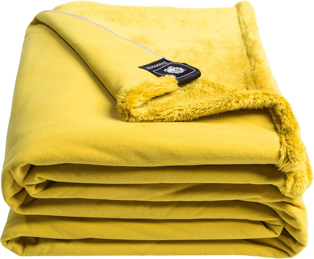 Pătură Reborn Bliss - Pătură confortabilă din blană artificială - Pătură din blană artificială pufoasă și luxoasă cu spate neted - 140X190 Cm - 310 Rose - De "Zoeppritz since 1828" Paturi si Cuverturi 'zoeppritz since 1828' 160 Curry 140X190Cm