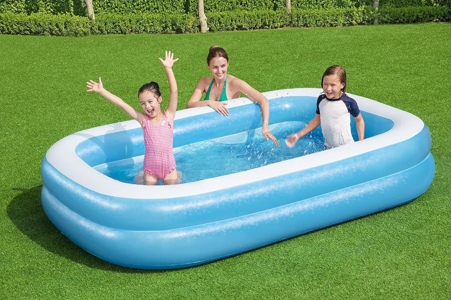 Piscină Bestway Family, piscină dreptunghiulară pentru copii, ușor de asamblat, culoare, 262 x 175 x 51 cm