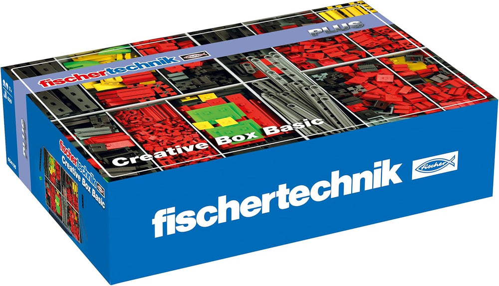 Fischertechnik 554195 Creative Basic - eine große Auswahl an ausgewählten Inhalt: 630 Bauteile, eine Grundplatte, Box 1000 und das Flexible Aufbewahrungssystem