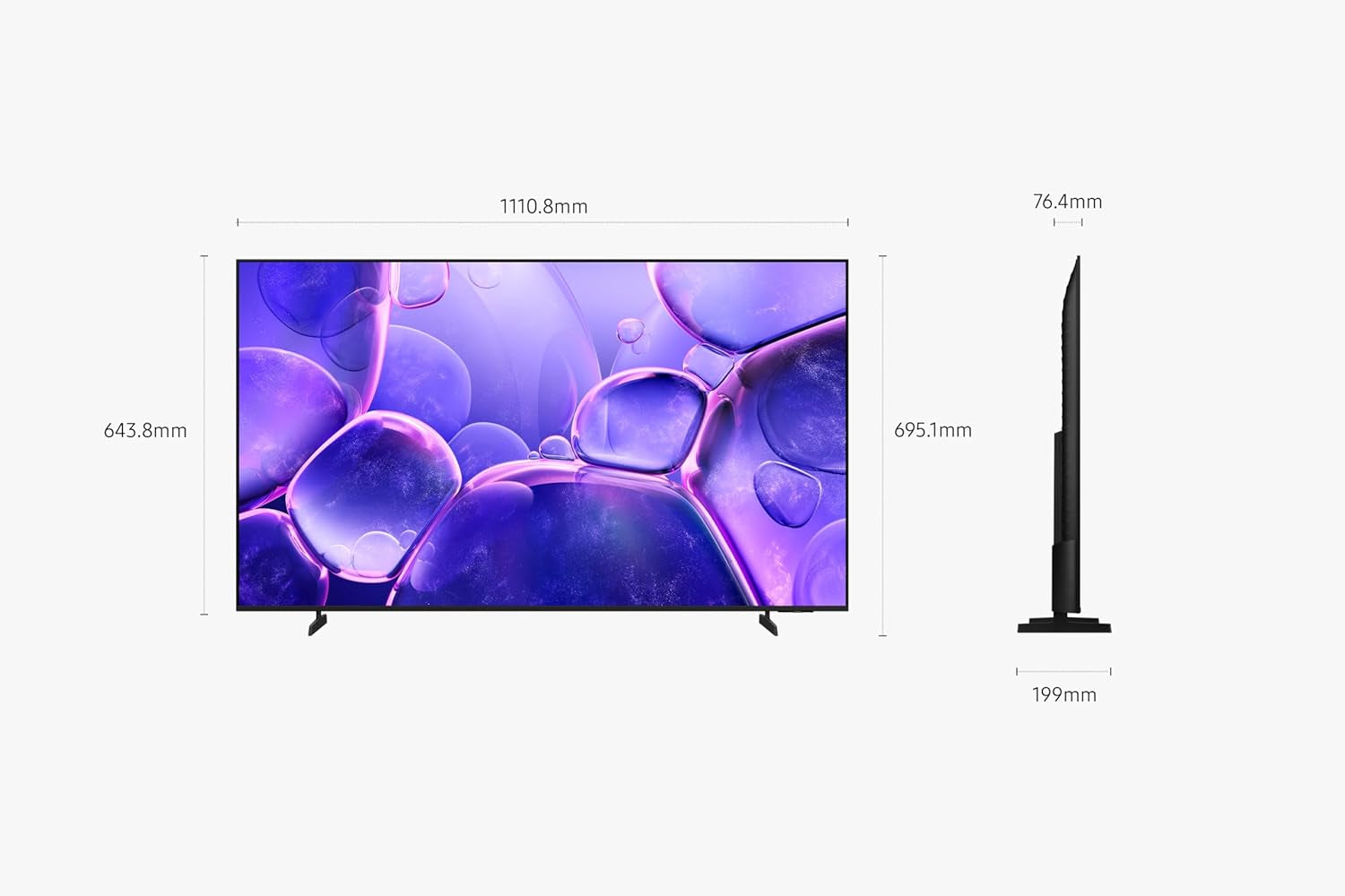 Televizor inteligent SAMSUNG Crystal UHD 50 inch U8075F 2025 4K [Versiune regională franceză, spaniolă, portugheză]...[Versiune regională franceză, spaniolă, portugheză]