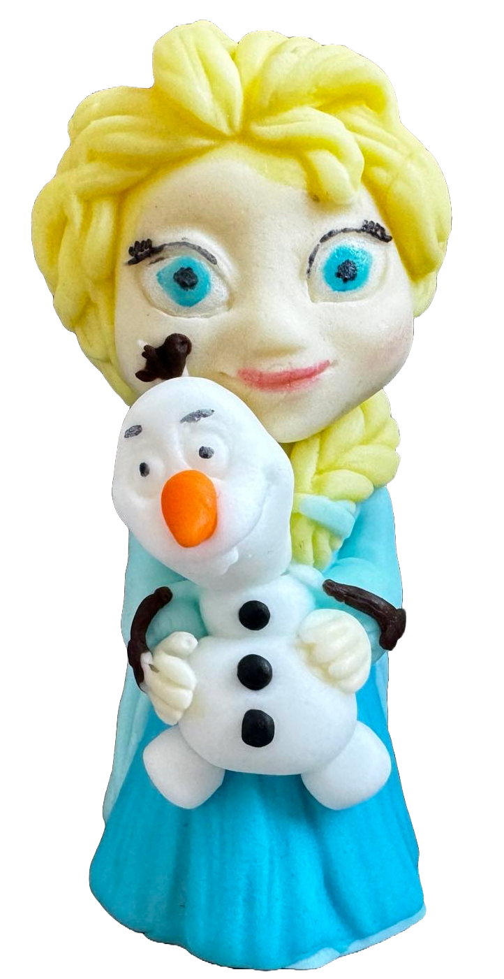Decoratiune comestibila din zahar, Elsa si Olaf Decoratiuni din Pasta de Zahar Nati Shop