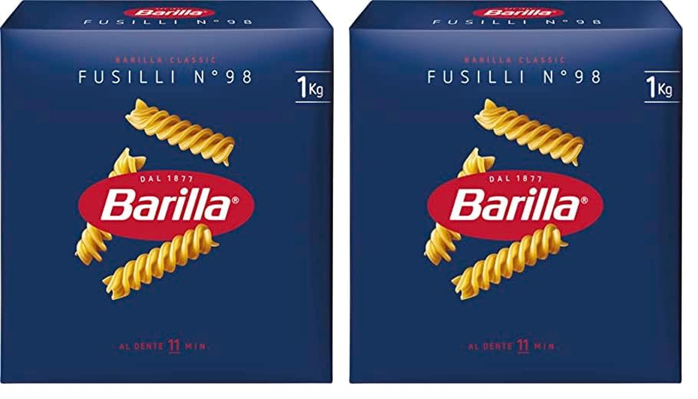 Paste Barilla Classic Fusilli nr. 98, din grâu dur de înaltă calitate, întotdeauna al dente, 1 kg