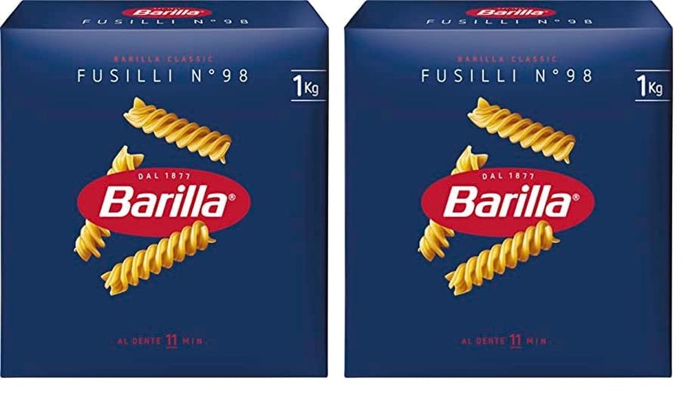 Paste Barilla Classic Fusilli nr. 98, din grâu dur de înaltă calitate, întotdeauna al dente, 1 kg