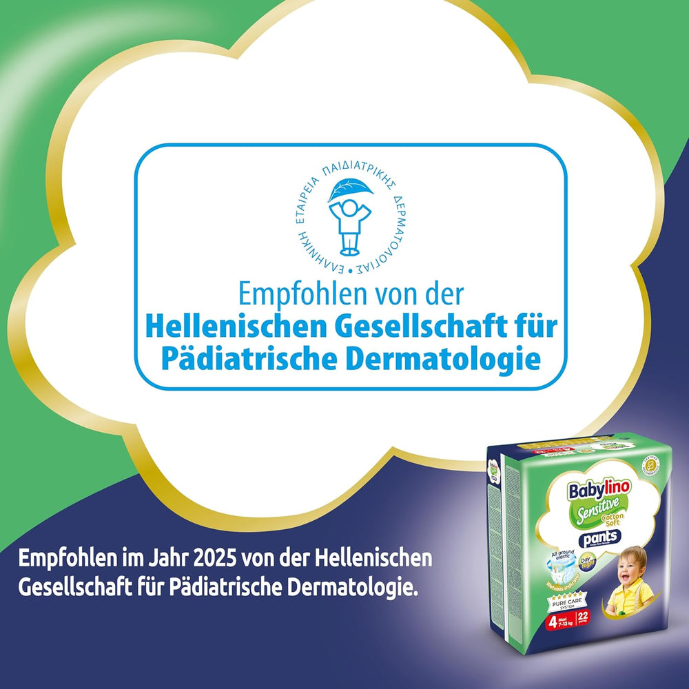 Scutece Sensitive Cotton Soft, mărimea 4, Pants Maxi (7-13 kg), 22 bucăți