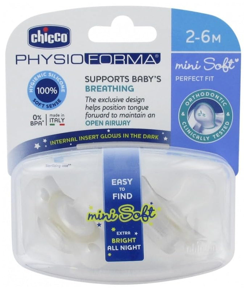 PHYSIOFORMA MINI SUSPENSIE MOALE PURGE, LUMINOASĂ, 2-6M, 100% SILICON, 2 BUC.