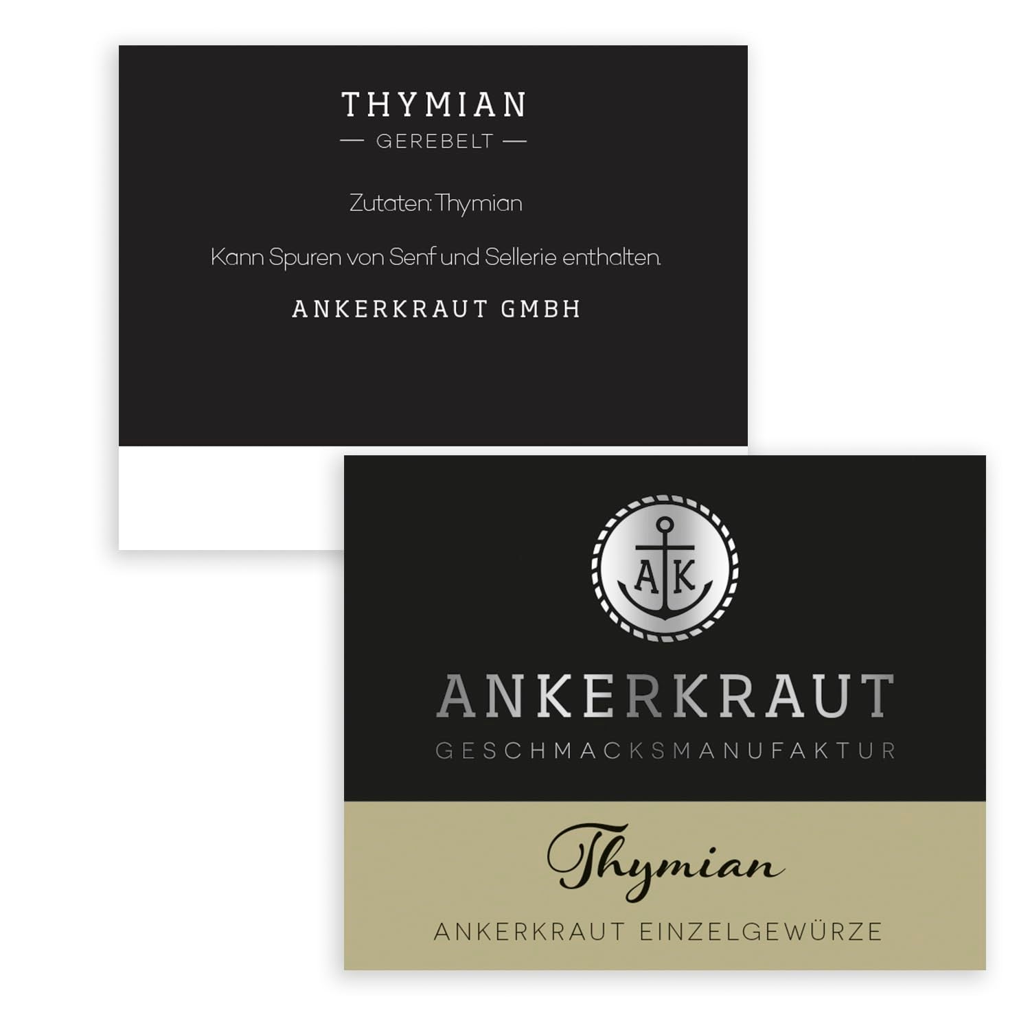 Ankerkraut Thymian, gerebelt, mediterranes Gewürz, 30g im Korkenglas