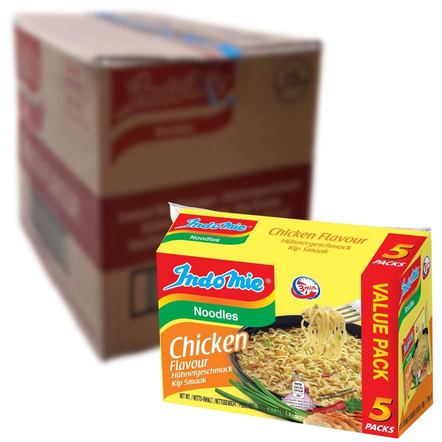 INDOMIE - Tăiței instant cu creveți, pachet de 5 - (1 x 5 x 70 g)