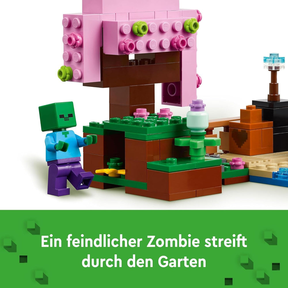 LEGO Minecraft Livada de cireși în floare, grădină de jucărie de explorat cu Sunny, Sniffer, Zombie și albine, cadou pentru gameri, pentru băieți și fete de la 8 ani 21260 Seturi de constructie Besuche den LEGO-Store