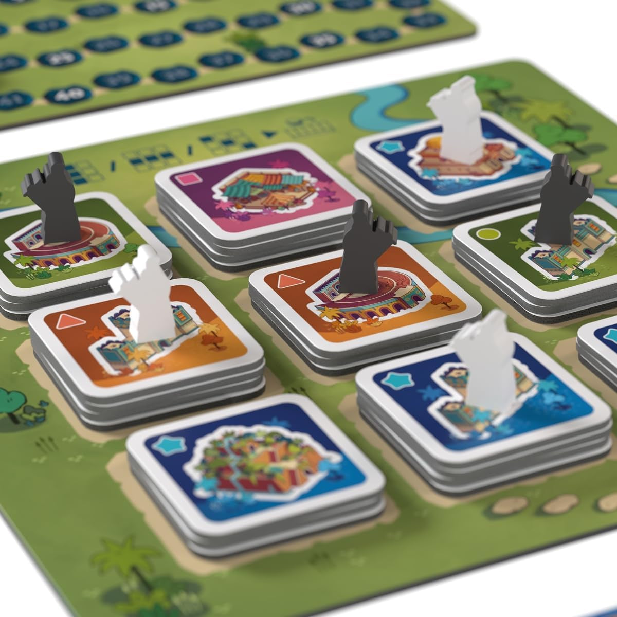 Game Factory 646044 Un oraș pentru Amytis, joc captivant de dueluri, joc tactic pentru 2 jucători cu vârsta de la 10 ani în sus, joc de societate pentru 2 jucători, joc de petrecere