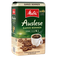 Melitta Auslese Filter-Kaffee 500g, Ganze Kaffee-Bohnen, Bohnen für Filterkaffeemaschinen, starke Röstung, geröstet in Deutschland