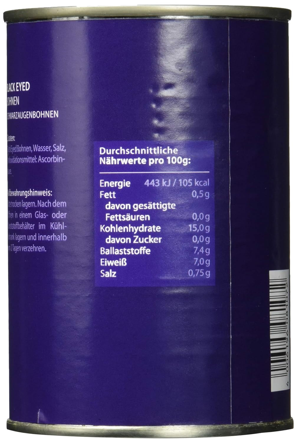 Fasole cu ochi negri, pachet de 12 (12 x 425 ml)
