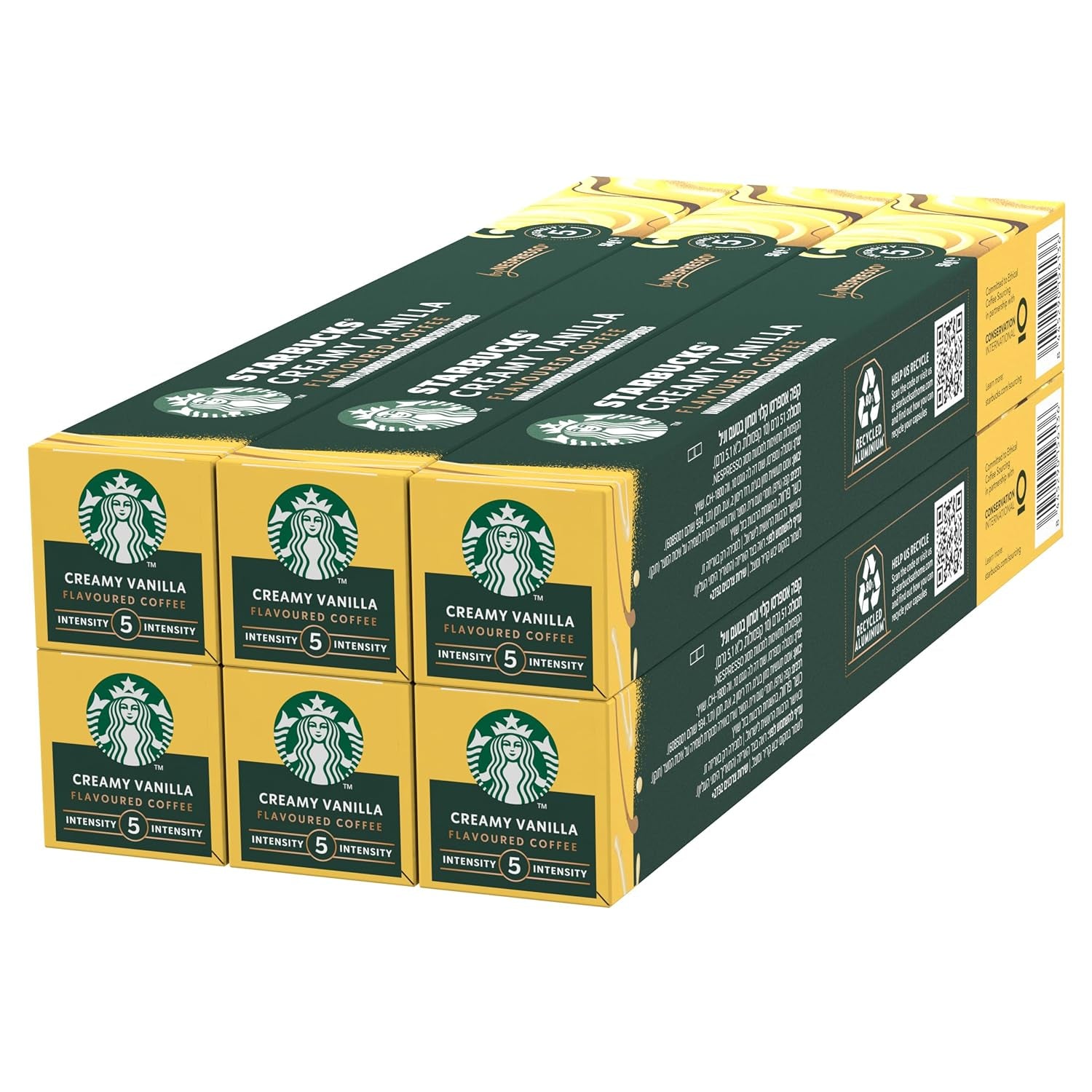 STARBUCKS by Nespresso, Helle Röstung, Vanille Aromatischen Kaffeekapseln 6 x 10 (60 Kapseln)