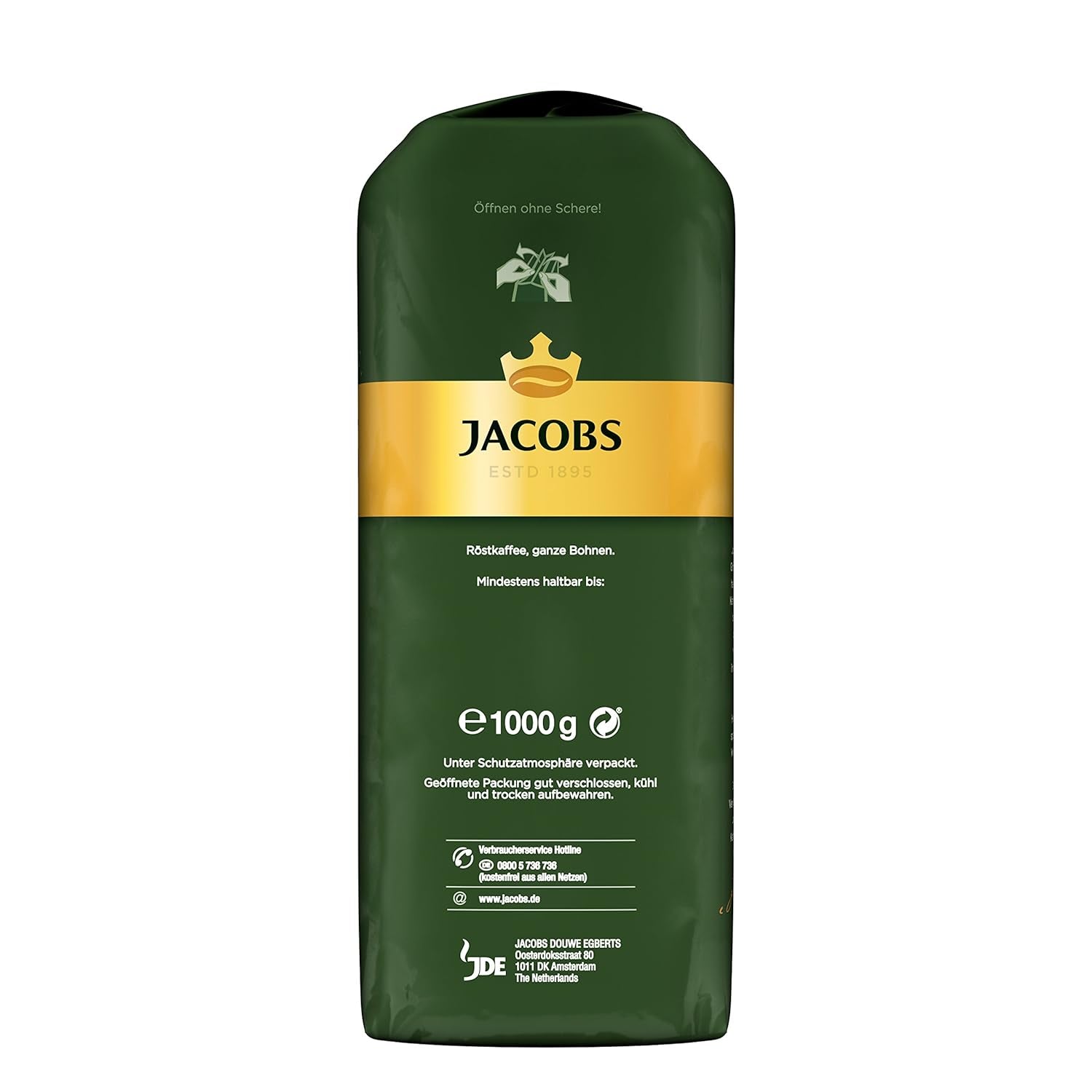 Jacobs Krönung Crema, Cafea boabe întregi, 1000 g (Pachet de 3)
