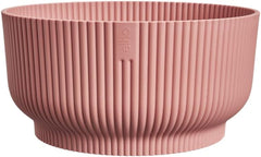 elho Vibes Fold Bowl 25 - Ghiveci de flori de interior - 100% plastic reciclat - Ø 24,9 x H 12,1 cm - Roz/Roz deschis