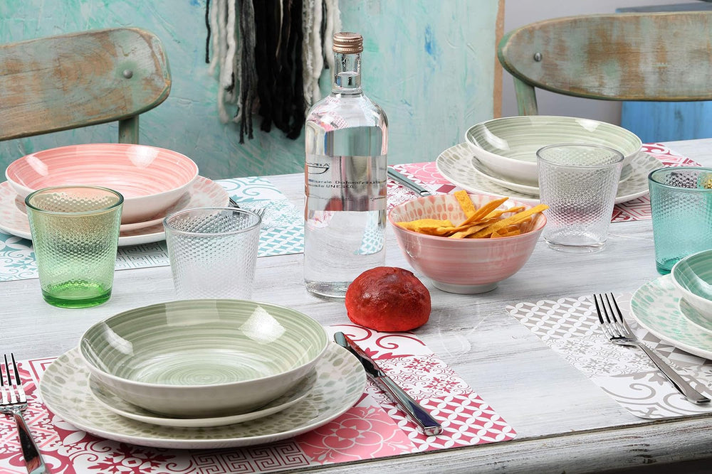 Gipsy Soft, Tellerservice Für 6 Personen, 18-Teilig, Porzellan, Mehrfarbig Seturi vesela masa Naty Shop