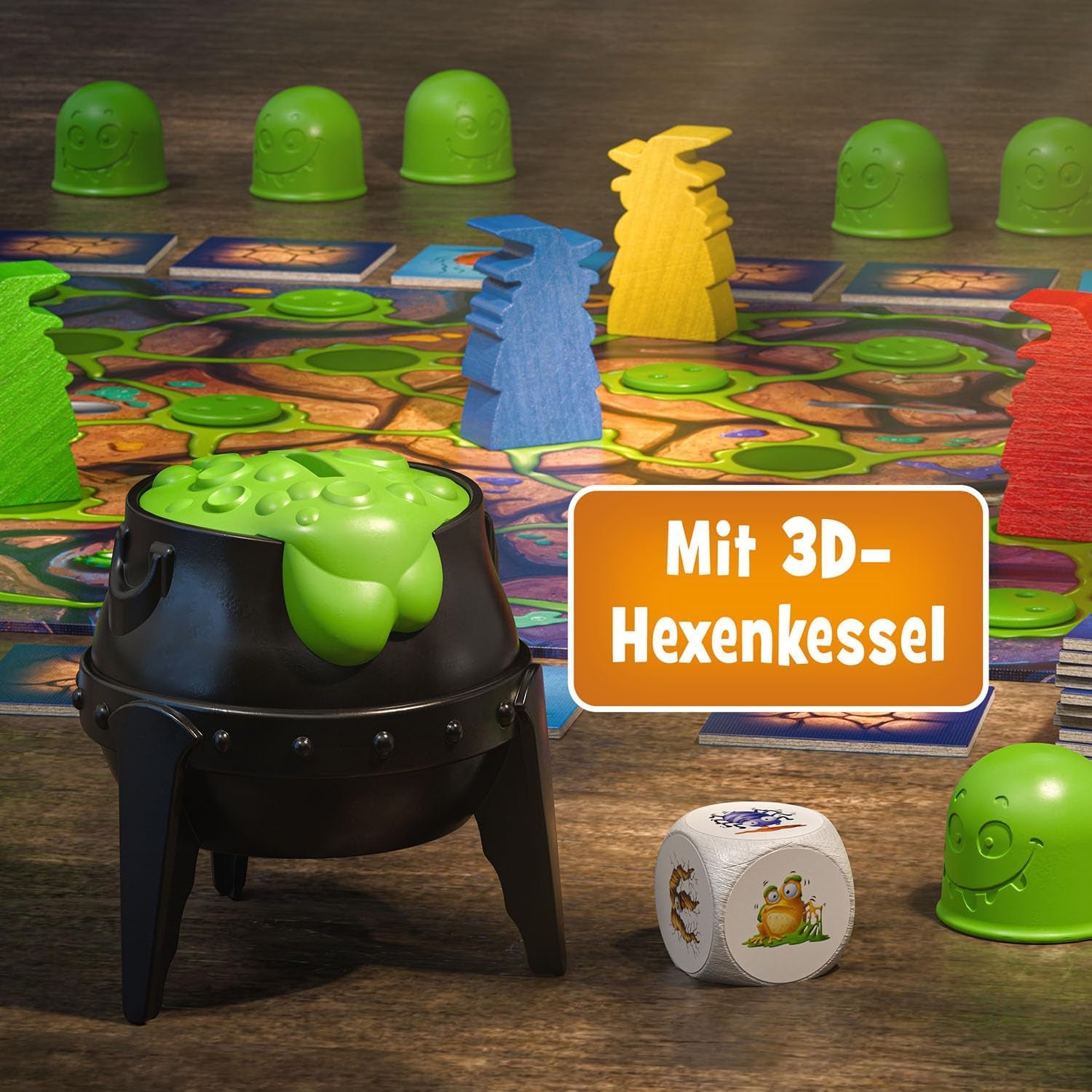 Kosmos 683498 Venin de păianjen și slime de broască: Ce pune în cazan? Un joc de memorie distractiv pentru 2-4 jucători, joc de societate, joc pentru copii de la 6 ani în sus.