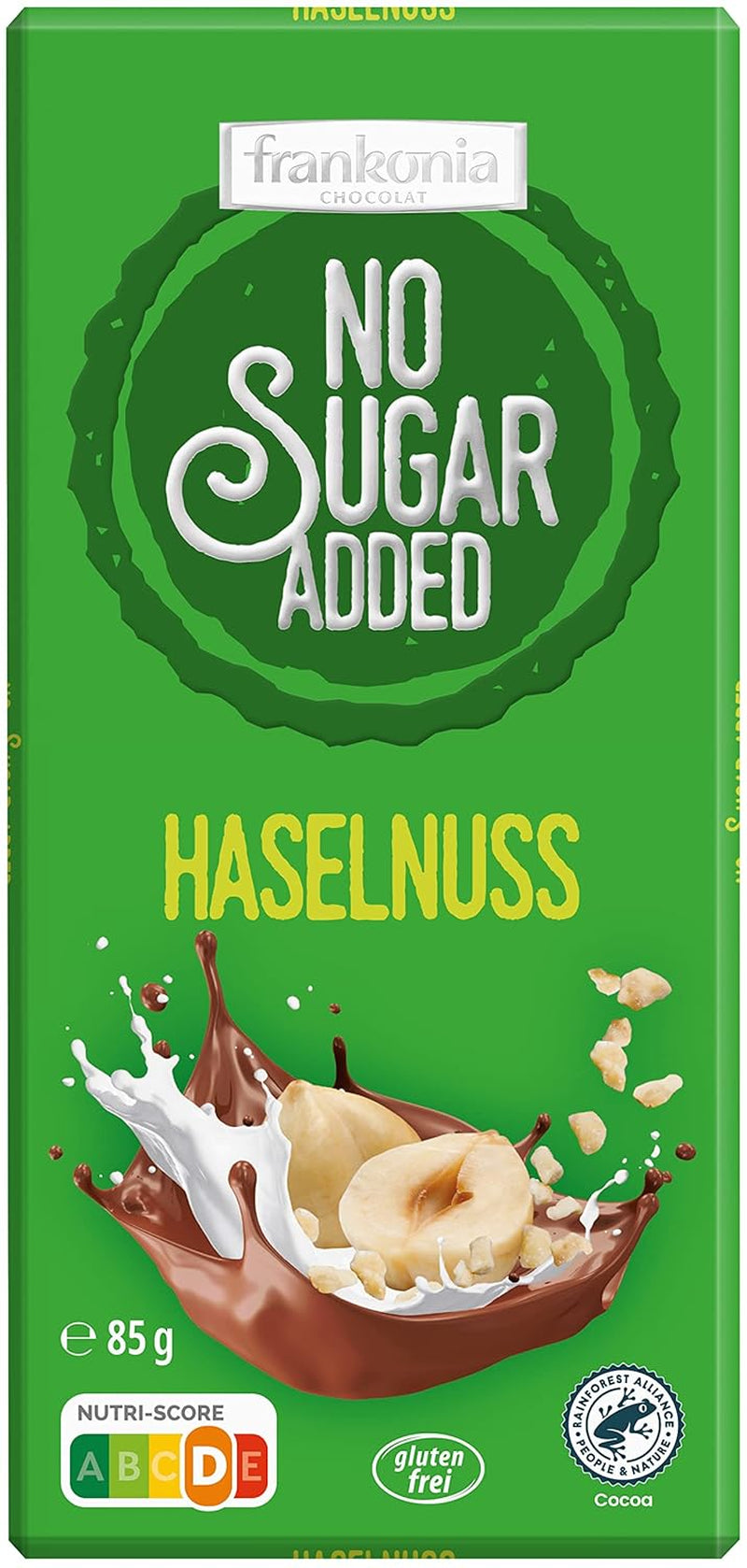 Ciocolată cu nuga, fără zahăr adăugat, fără gluten, 100g și ciocolată cu alune, fără zahăr adăugat, fără gluten, 85g