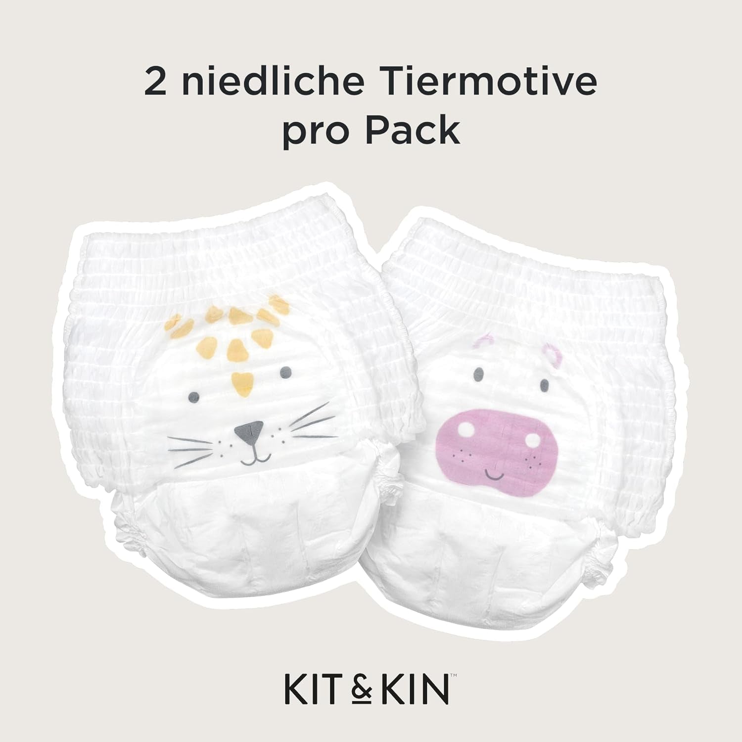 Scutece Kit & Kin Premium Eco, mărimea 4 (9-16 kg), 132 scutece, pe bază de plante și hipoalergenice, protecție fiabilă împotriva scurgerilor, vegane și fără cruzime