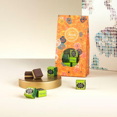 Venchi – Cutie cadou Murrine cu praline Cremino cu fistic, cu ciocolată albă, 305 g, fără gluten, fără coloranți artificiali, fără conservanți – Idee perfectă de cadou