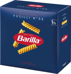 Paste Barilla Classic Fusilli nr. 98, din grâu dur de înaltă calitate, întotdeauna al dente, 1 kg