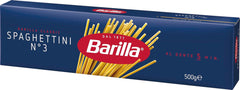 Paste Barilla Classic Spaghettini nr. 3 din grâu dur de înaltă calitate, întotdeauna al dente (1 x 500 g)