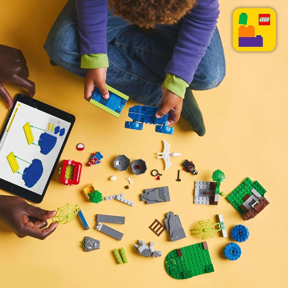 LEGO Marvel Echipa lui Spidey într-o misiune de salvare în camionul Dino, mașină de jucărie construibilă pentru supereroi, set de aventură pentru copii 4+, Spidey și super prietenii săi 11199 Seturi de constructie Besuche den LEGO-Store