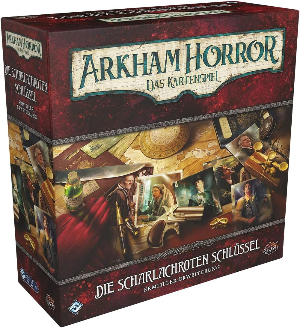 Fantasy Flight Games, Arkham Horror: LCG, Joc de bază, Joc pentru experți, Joc de cărți, 1-4 jucători, Vârste 14+, 45+ minute, Germană, Multicolor, Colorat