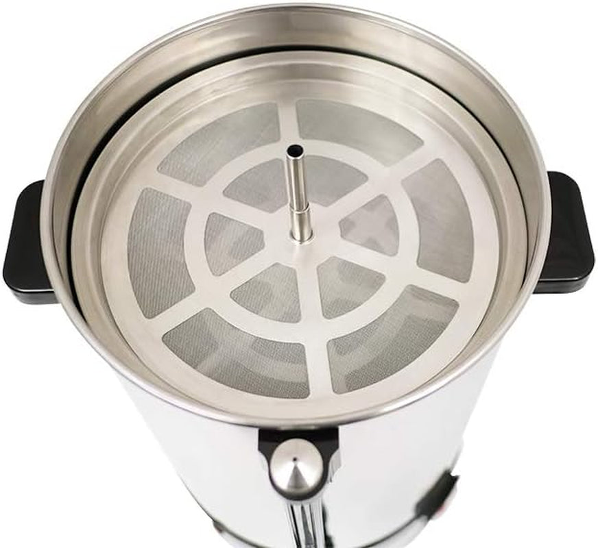 Espressor Saro cu filtru rotund – 6,75 L / 40 de cești – oțel inoxidabil – funcție de preparare și menținere la cald – robinet de siguranță – vizor – 1,5 kW – model SAROMICA 6005