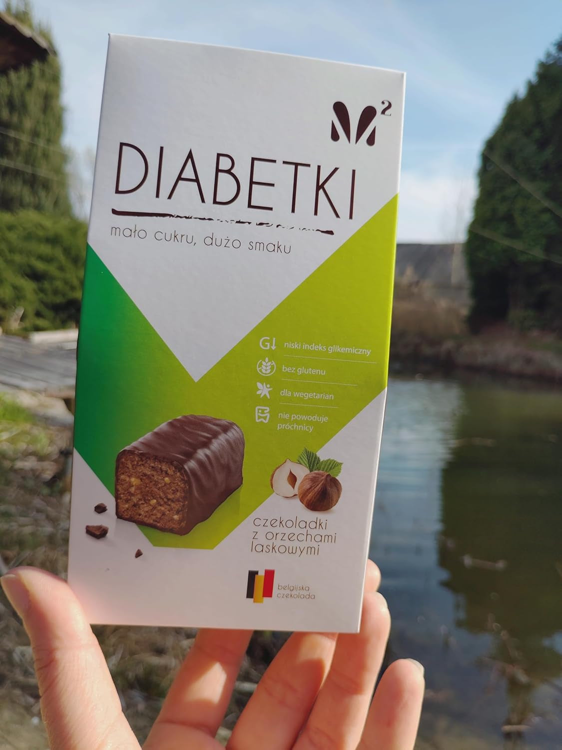 Praline cu alune DIABETKI, ciocolată fără zahăr, dulciuri delicioase pentru consumatori conștienți și diabetici, gustări fără gluten și vegetariene 100g