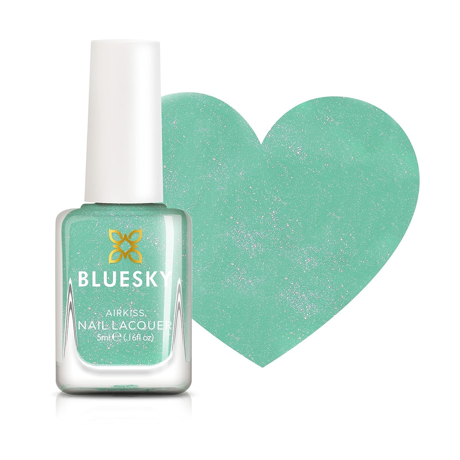 Oja pentru unghii Bluesky Kids - Turquoise Splash, Verde turcoaz. Oja ușor de decojit, non-toxică, pe bază de apă, fără planare, pentru copii, 5ml