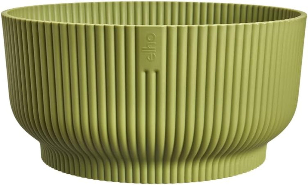 elho Vibes Fold Bowl 25 - Ghiveci de flori de interior - 100% plastic reciclat - Ø 24,9 x H 12,1 cm - Verde/Ferngrün