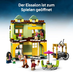LEGO Harry Potter Qualität für Quidditch & Fortescues Eissalon - Set mit 2 Winkelgasse Läden, 6 Minifiguren & Zubehör inkl. Nimbus 2000 Besen - Geschenk für Jungen & Mädchen ab 8 Jahren - 76452