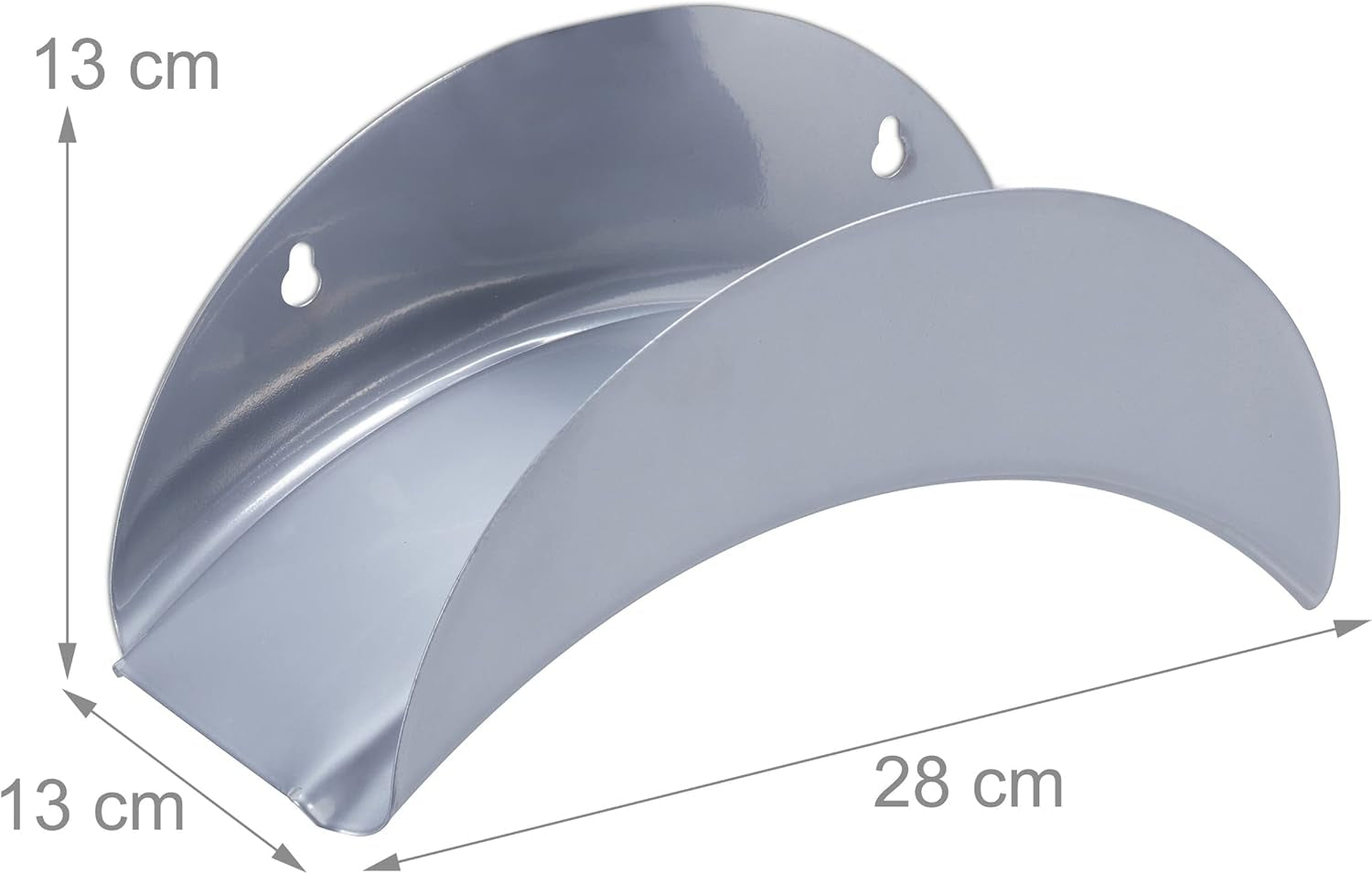 Suport furtun de perete Relaxdays, pentru furtun de 30 m 1/2", suport furtun de grădină, metalic, suport rotund pentru furtun, gri