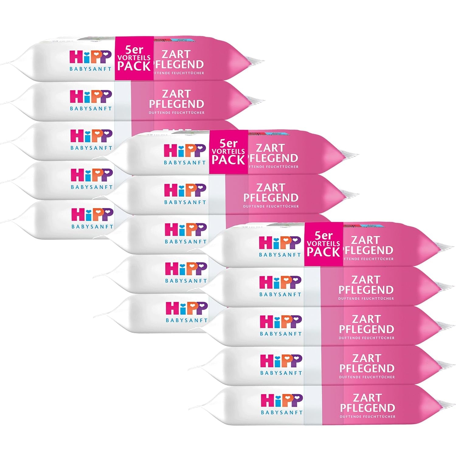 Șervețele umede pentru bebeluși HiPP Babysanft Delicatese, 720 bucăți (3 x 240), cu extract organic de migdale, deosebit de prietenoase cu pielea, pentru curățarea delicată a pielii sensibile a bebelușilor